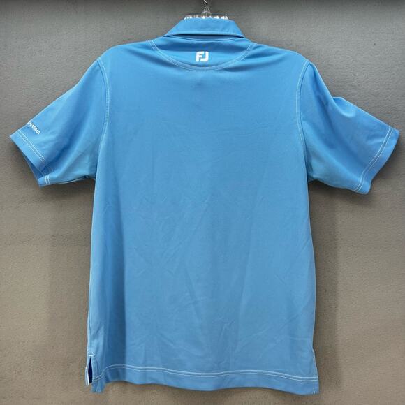 FootJoy Golf Polo Shirt Men's Size M Sky Blue Athletic Fit Menasha Athlesiure - Picture 2 of 12